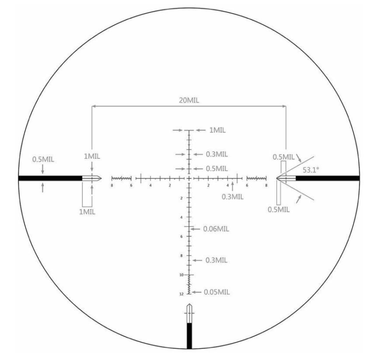 Arken Optics SH4 4-14x44 Reticle Description